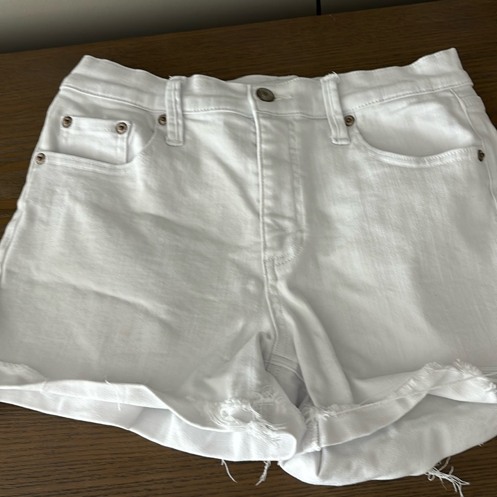 pistola White High-Rise Denim Jean Shorts